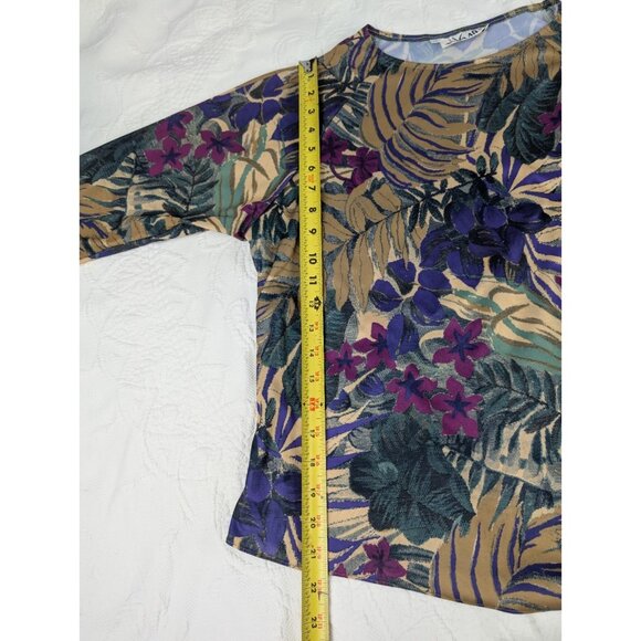 vintage Vera Neumann Blouse top size 14 Ladybug side knot floral leaf print - Picture 10 of 13